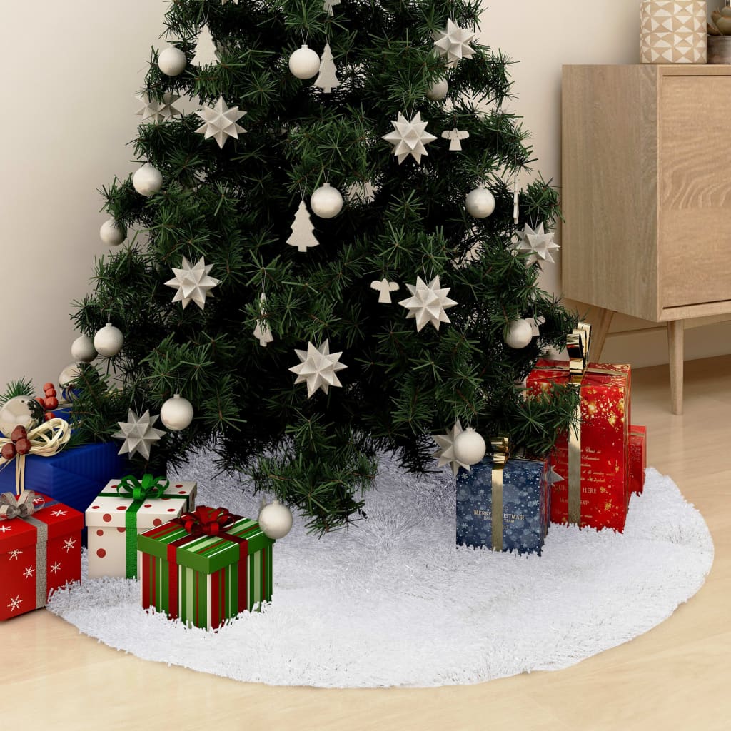 Weihnachtsbaumrock Weiß Kunstfell