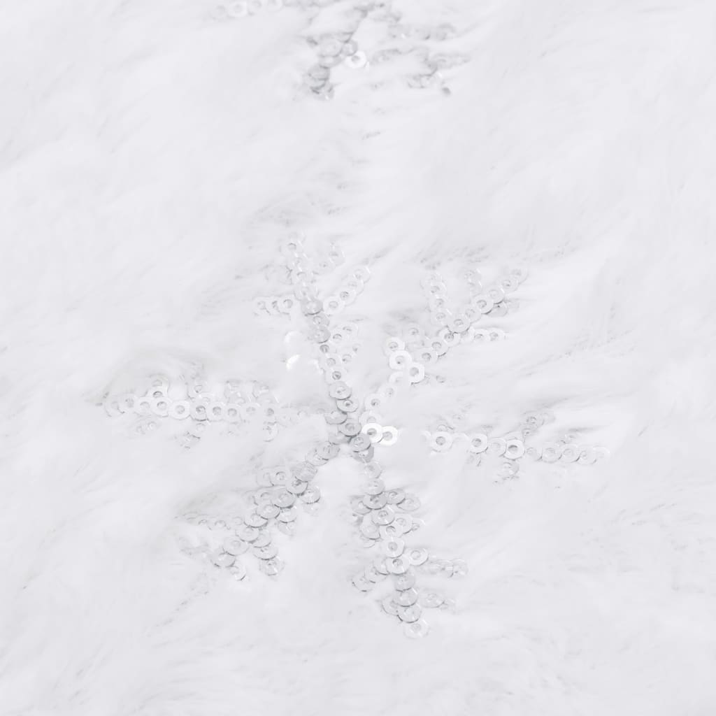 Luxus-Weihnachtsbaumrock Weiß Kunstfell