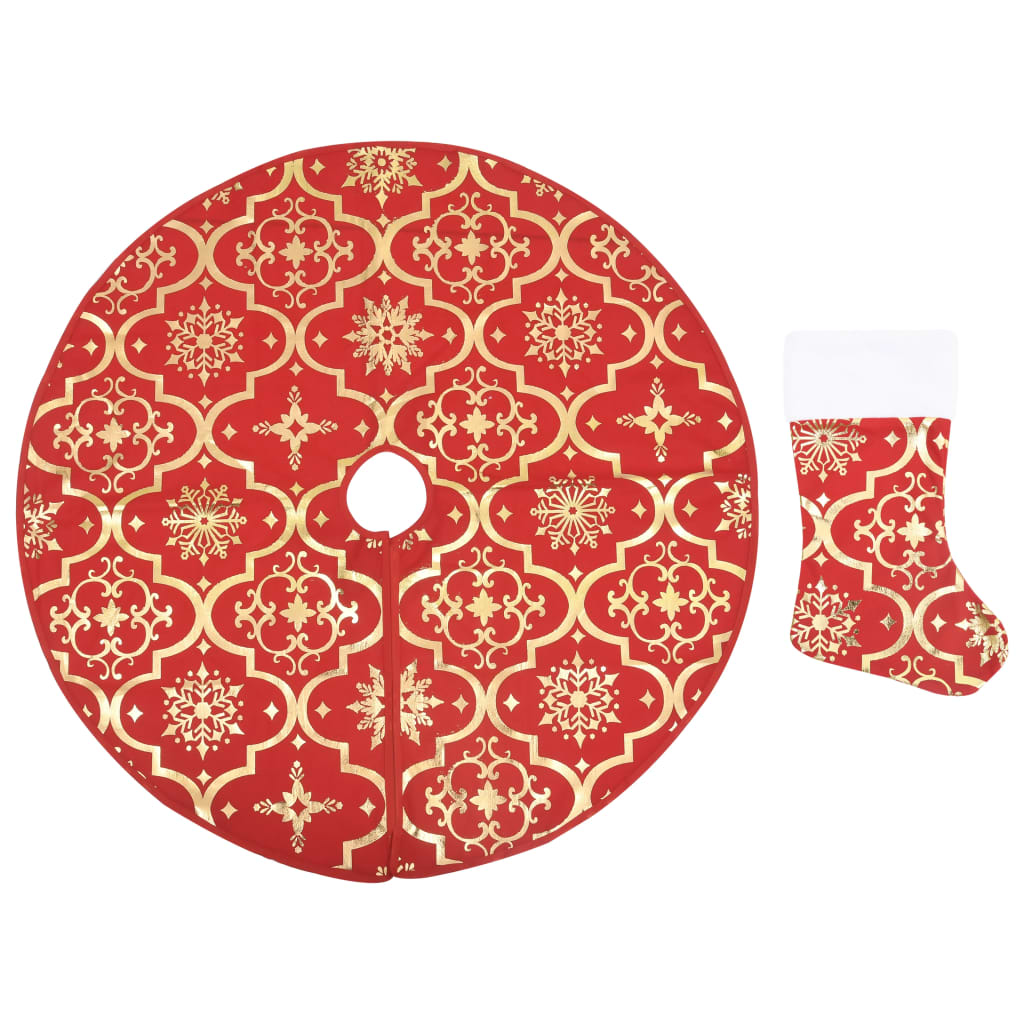 Luxus-Weihnachtsbaumrock Mit Socke Stoff