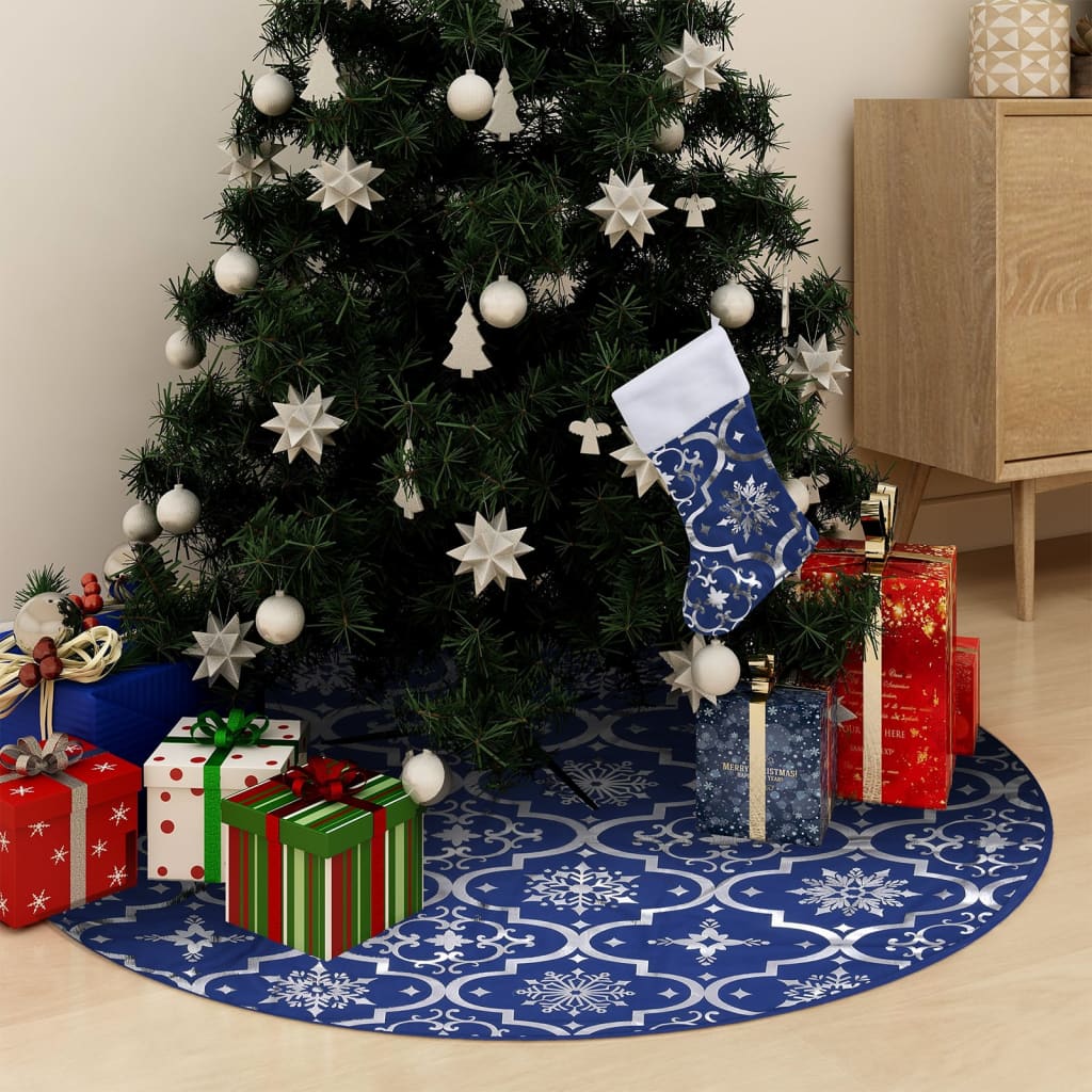 Luxus-Weihnachtsbaumrock Mit Socke Stoff
