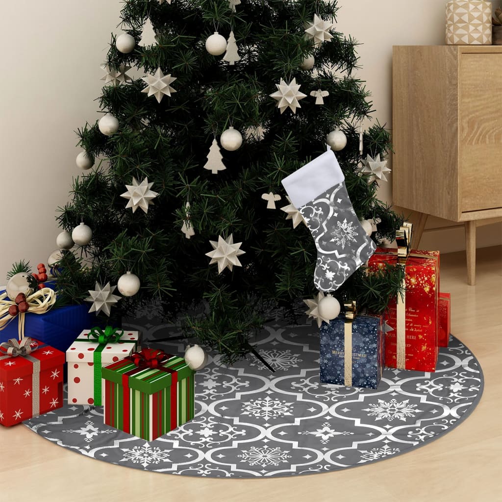 Luxus-Weihnachtsbaumrock Mit Socke Stoff