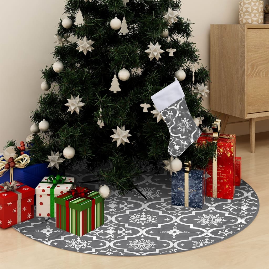 Luxus-Weihnachtsbaumrock Mit Socke Stoff