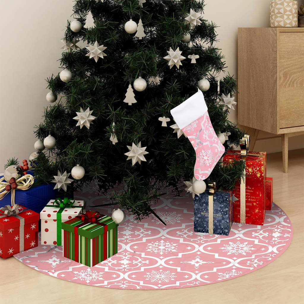 Luxus-Weihnachtsbaumrock Mit Socke Stoff
