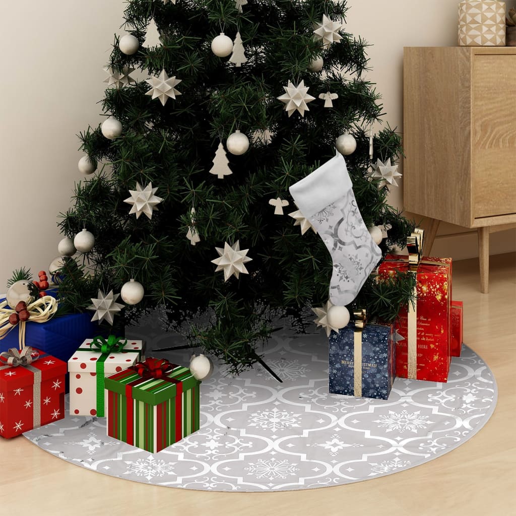 Luxus-Weihnachtsbaumrock Mit Socke Stoff