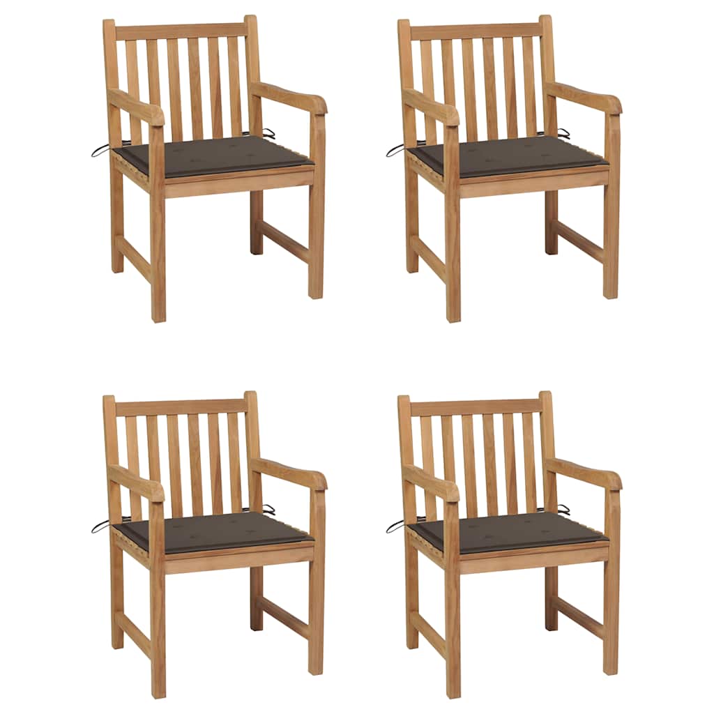 Gartenstühle 6 Stk. Mit En Kissen Massivholz Teak