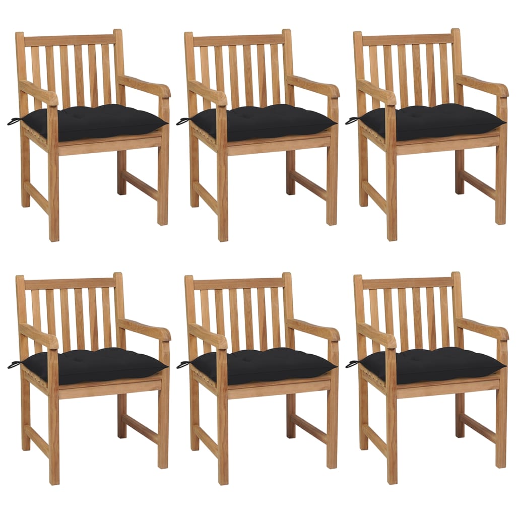 Gartenstühle 2 Stk. Mit En Kissen Massivholz Teak