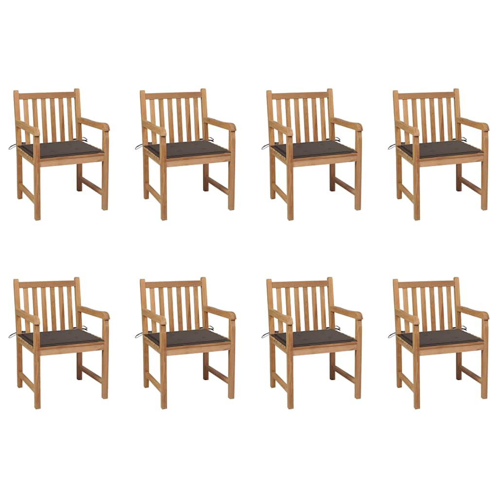Gartenstühle 6 Stk. Mit En Kissen Massivholz Teak