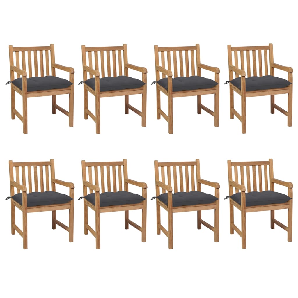 Gartenstühle 2 Stk. Mit En Kissen Massivholz Teak