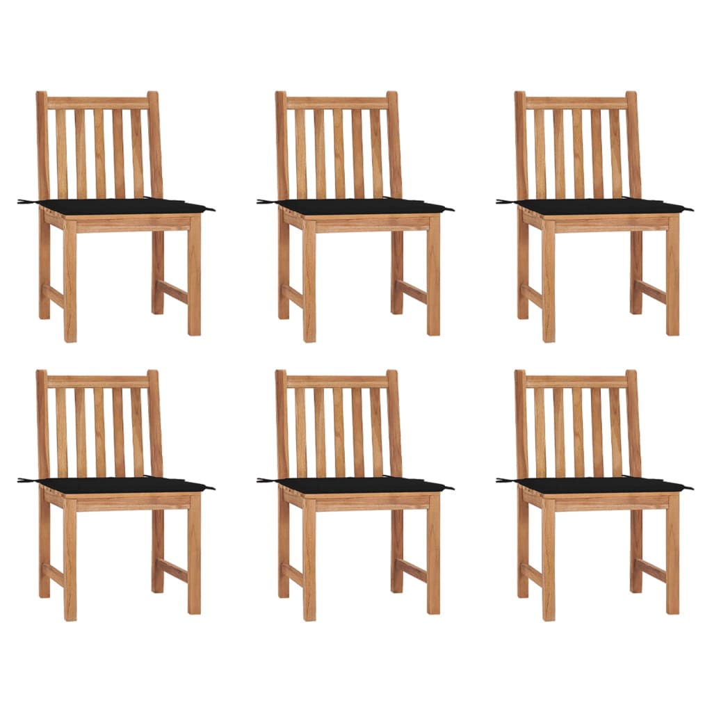 Gartenstühle 8 Stk. Mit Kissen Massivholz Teak