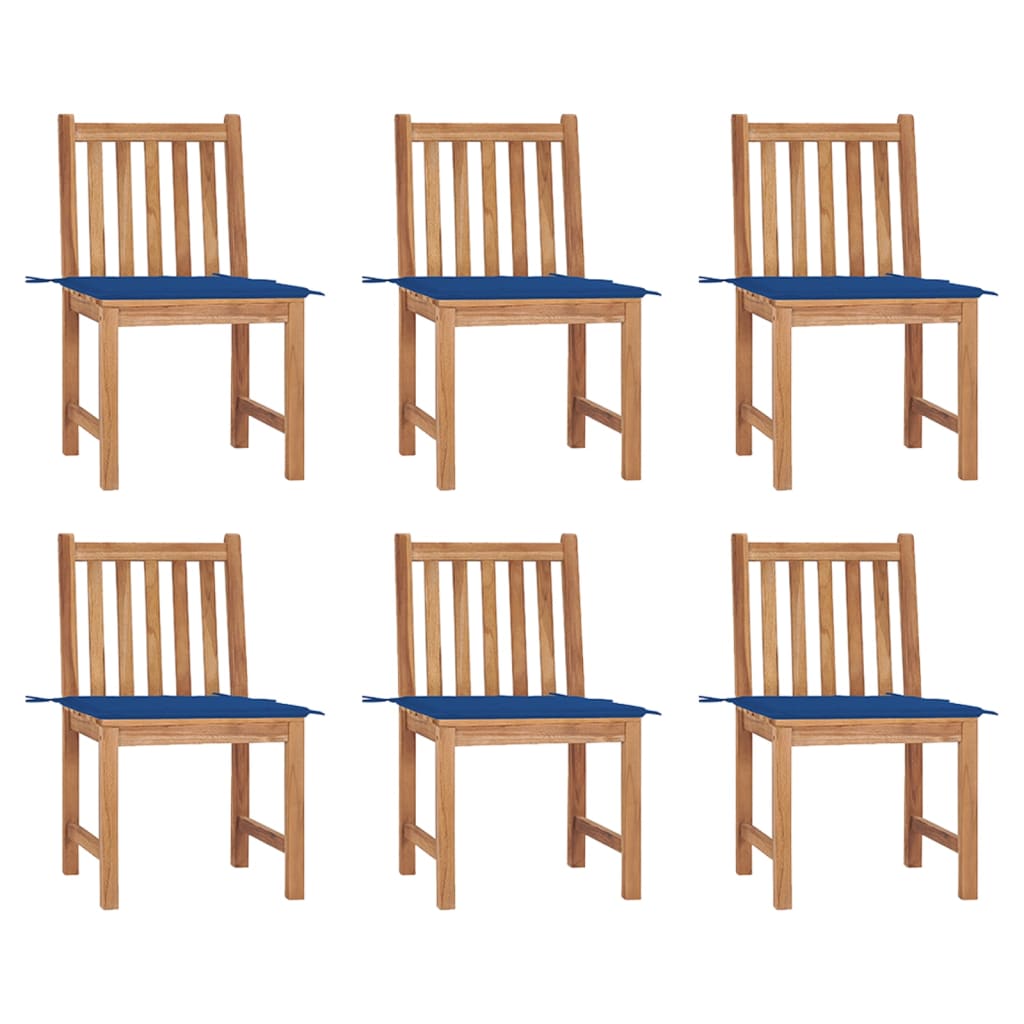 Gartenstühle 8 Stk. Mit Kissen Massivholz Teak