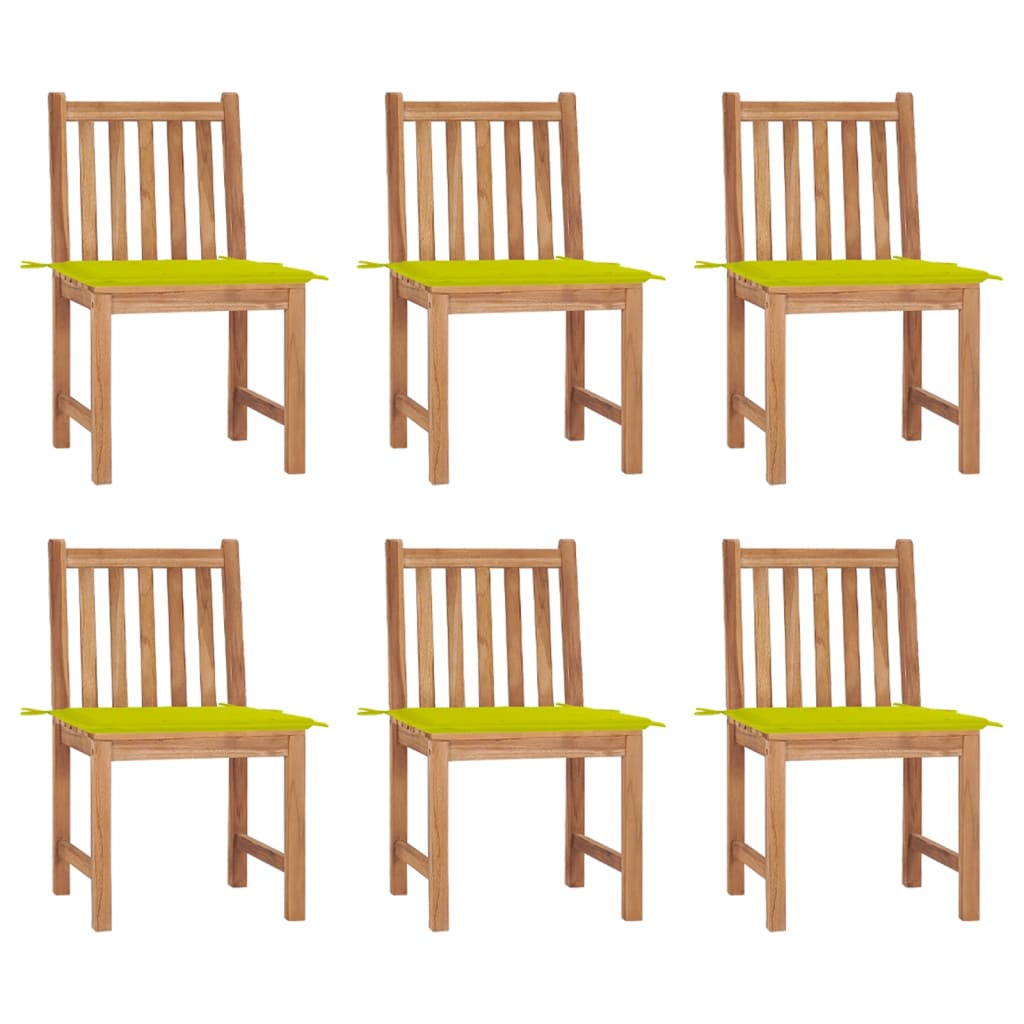 Gartenstühle 8 Stk. Mit Kissen Massivholz Teak