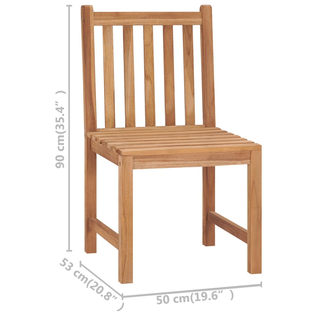 Gartenstühle 8 Stk. Mit Kissen Massivholz Teak