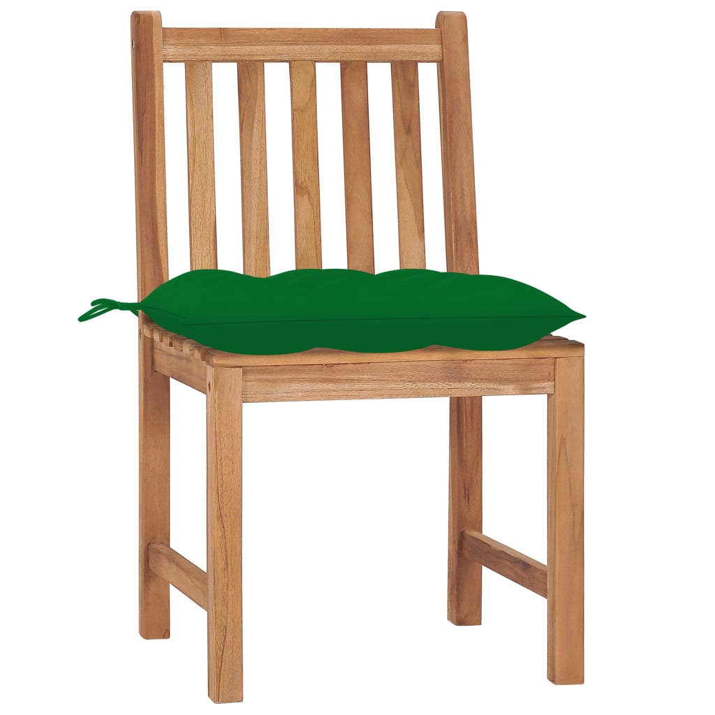 Gartenstühle 8 Stk. Mit Kissen Massivholz Teak