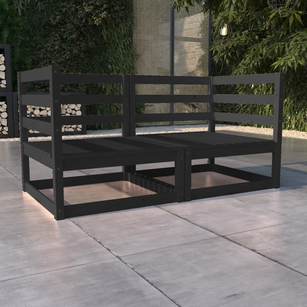Garten-Ecksofas Mit Kissen 2 Stk. Massivholz Kiefer