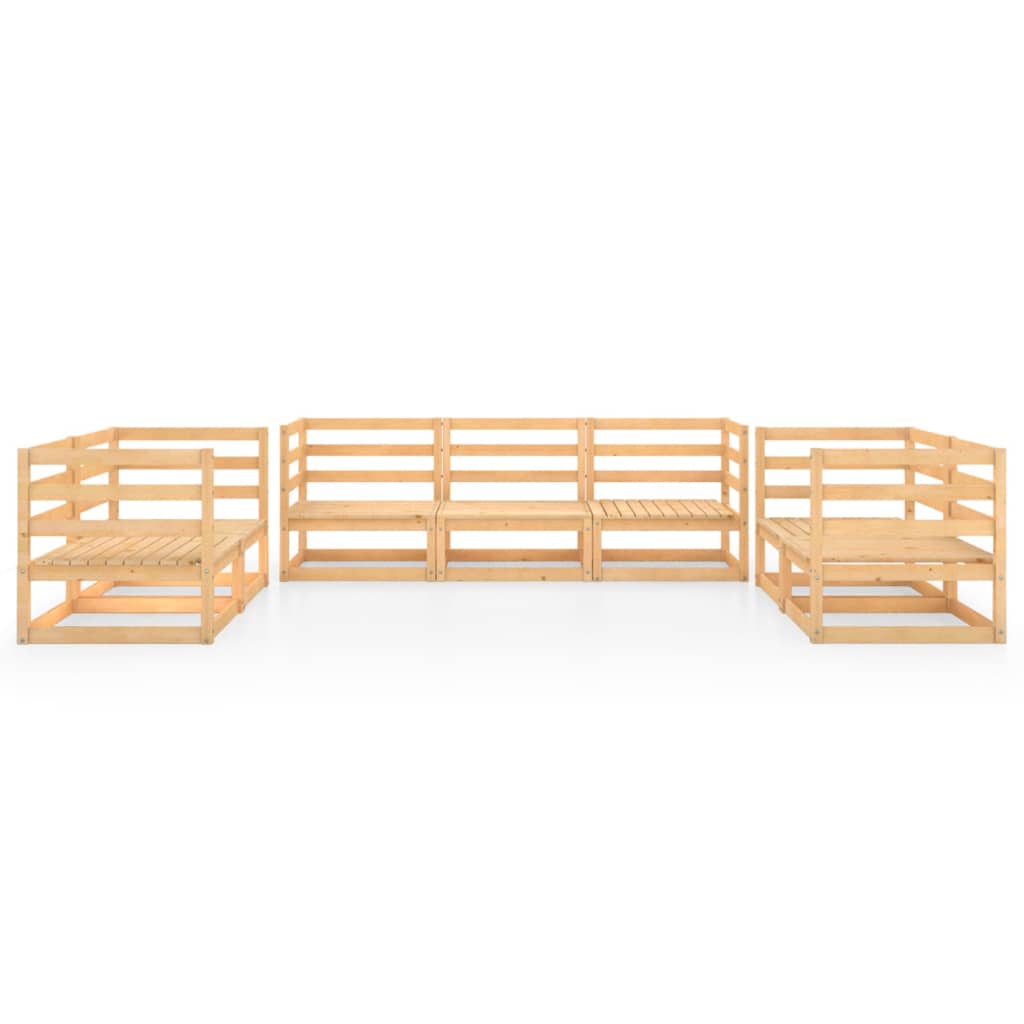 7-Tlg. Garten-Lounge-Set Massivholz Kiefer
