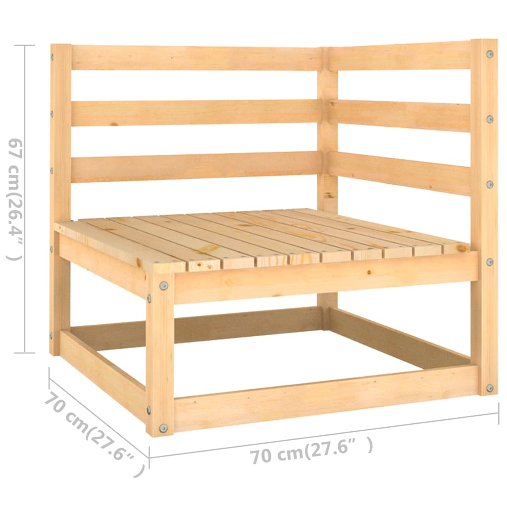4-Tlg. Garten-Lounge-Set Massivholz Kiefer