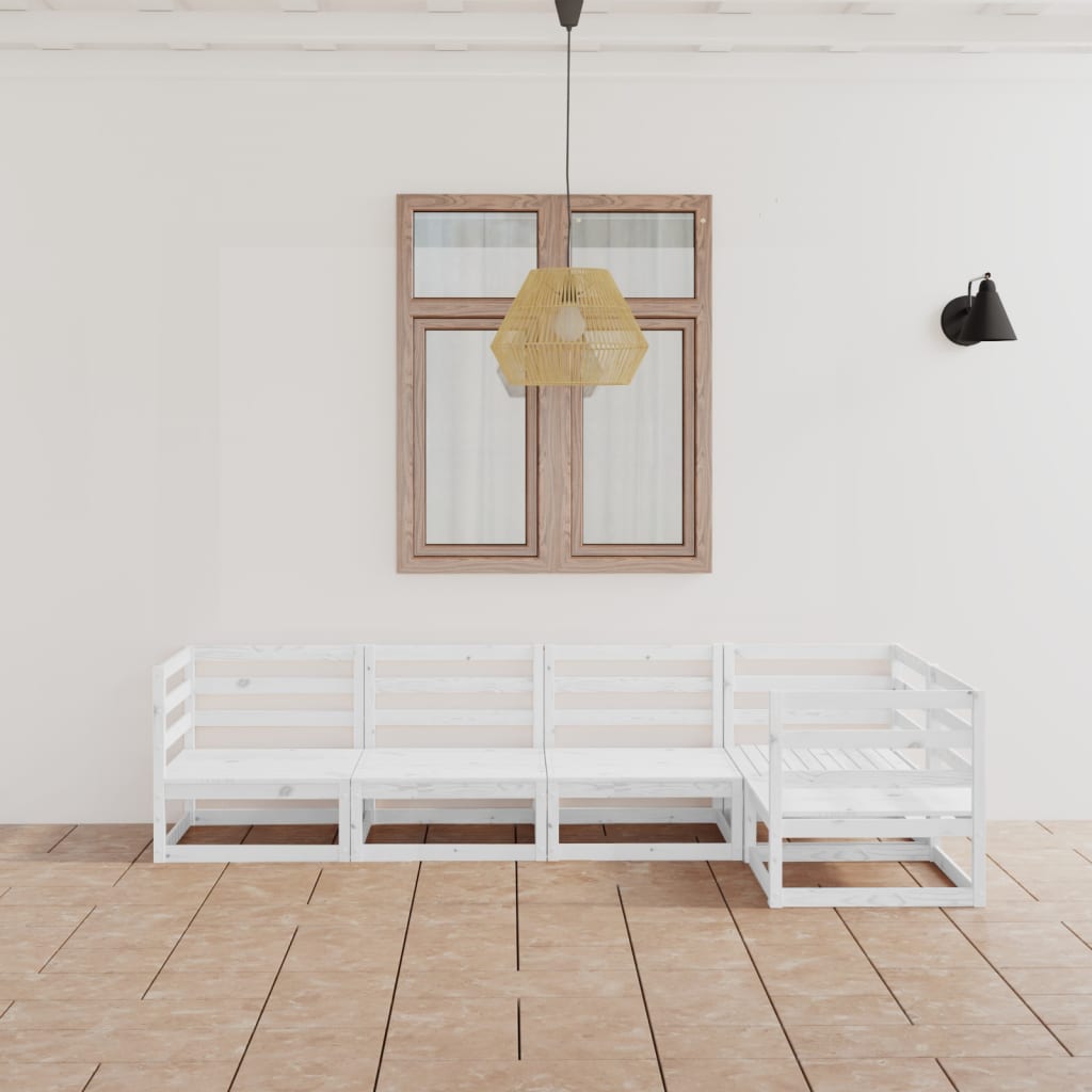 5-Tlg. Garten-Lounge-Set Mit Kissen Kiefer Massivholz