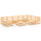 10-Tlg. Garten-Lounge-Set Massivholz Kiefer