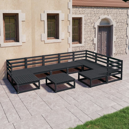 10-Tlg. Garten-Lounge-Set Massivholz Kiefer