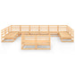 12-Tlg. Garten-Lounge-Set Massivholz Kiefer