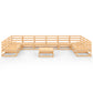 11-Tlg. Garten-Lounge-Set Massivholz Kiefer