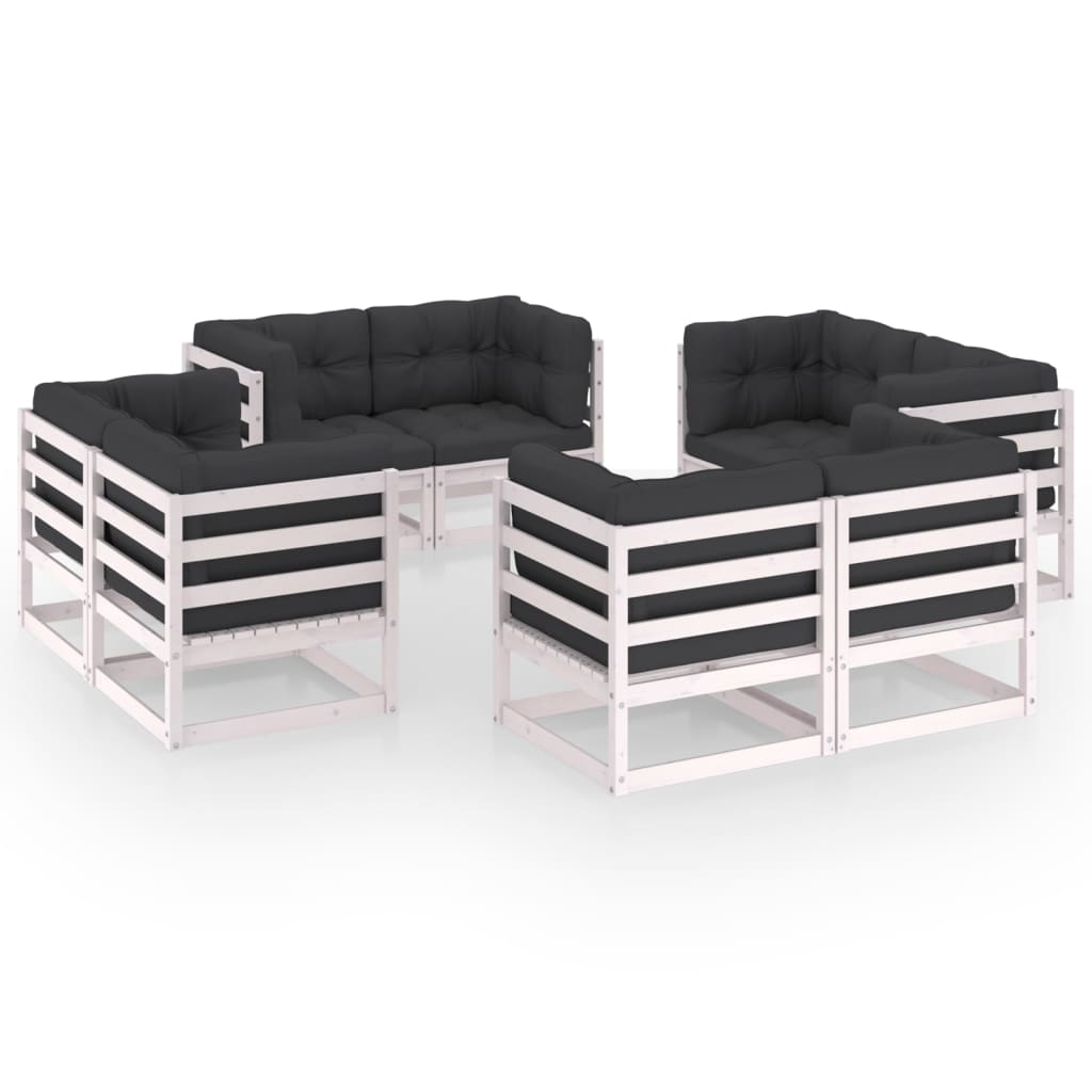 8-Tlg. Garten-Lounge-Set Massivholz Kiefer