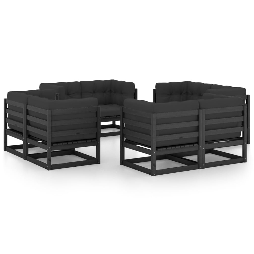 8-Tlg. Garten-Lounge-Set Massivholz Kiefer
