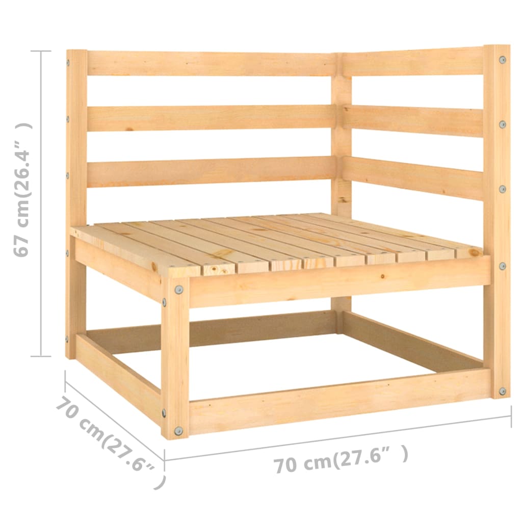 4-Tlg. Garten-Lounge-Set Mit Kissen Kiefer Massivholz