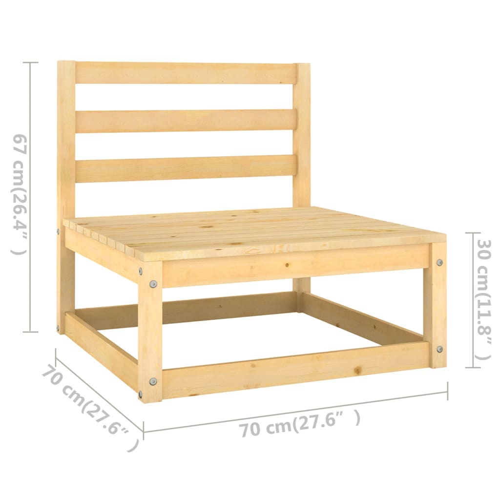 8-Tlg. Garten-Lounge-Set Mit Kissen Kiefer Massivholz