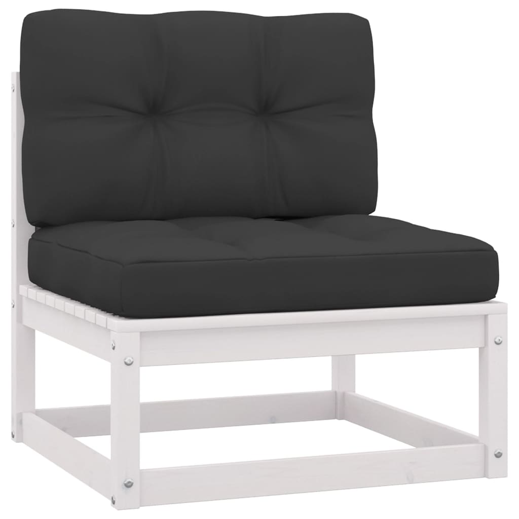 3-Tlg. Garten-Lounge-Set Mit Kissen Kiefer Massivholz