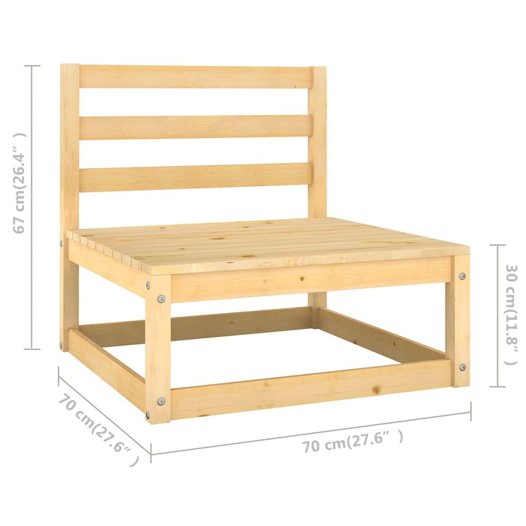 6-Tlg. Garten-Lounge-Set Mit Kissen Kiefer Massivholz