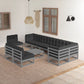 10-Tlg. Garten-Lounge-Set Massivholz Kiefer
