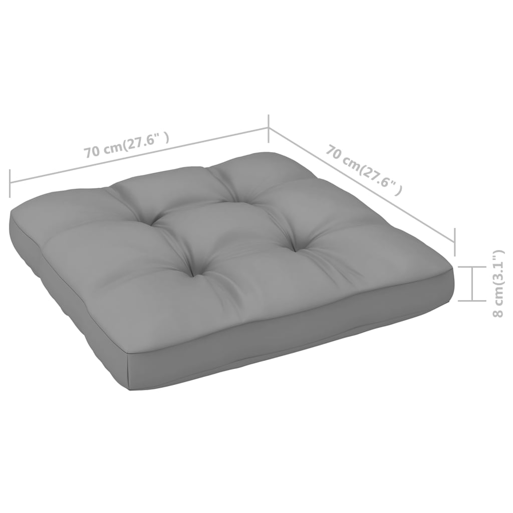 7-Tlg. Garten-Lounge-Set Mit Kissen Massivholz Kiefer