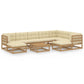 10-Tlg. Garten-Lounge-Set Massivholz Kiefer