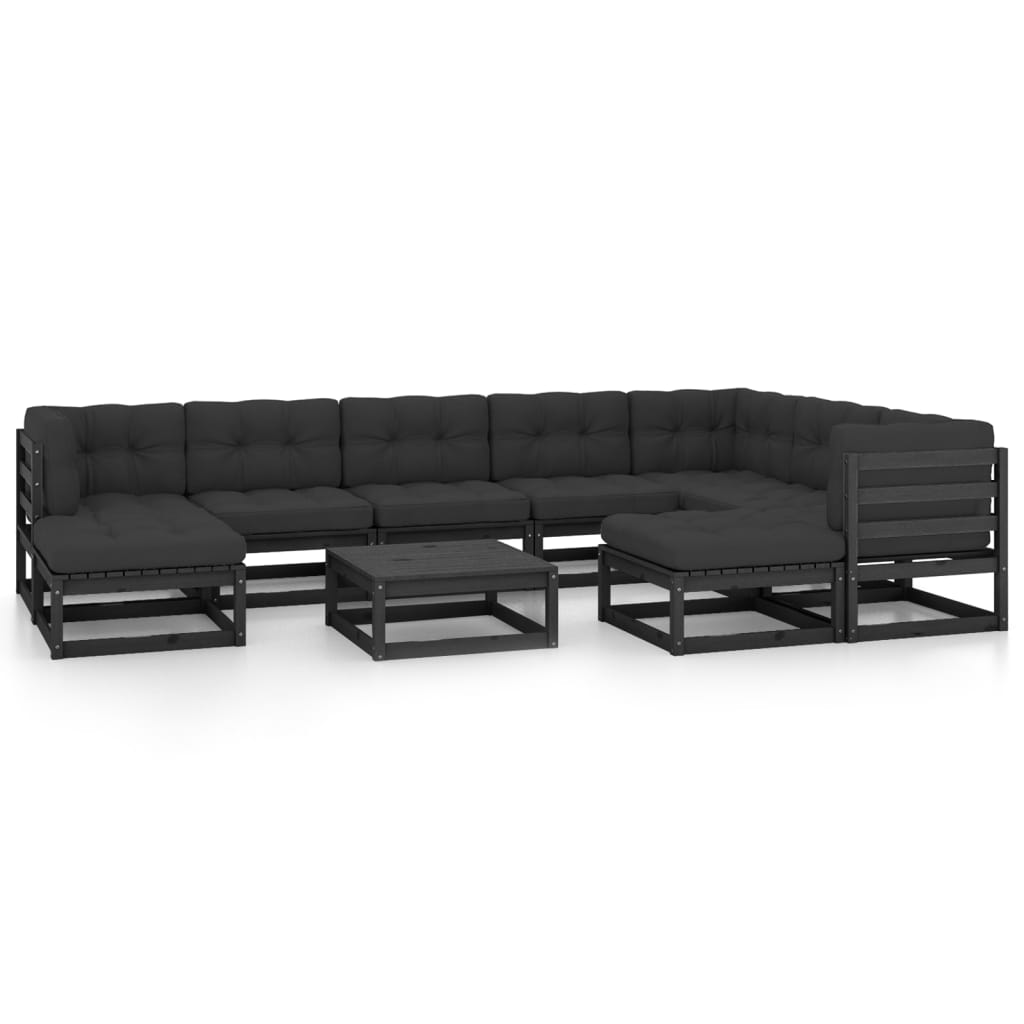 10-Tlg. Garten-Lounge-Set Massivholz Kiefer