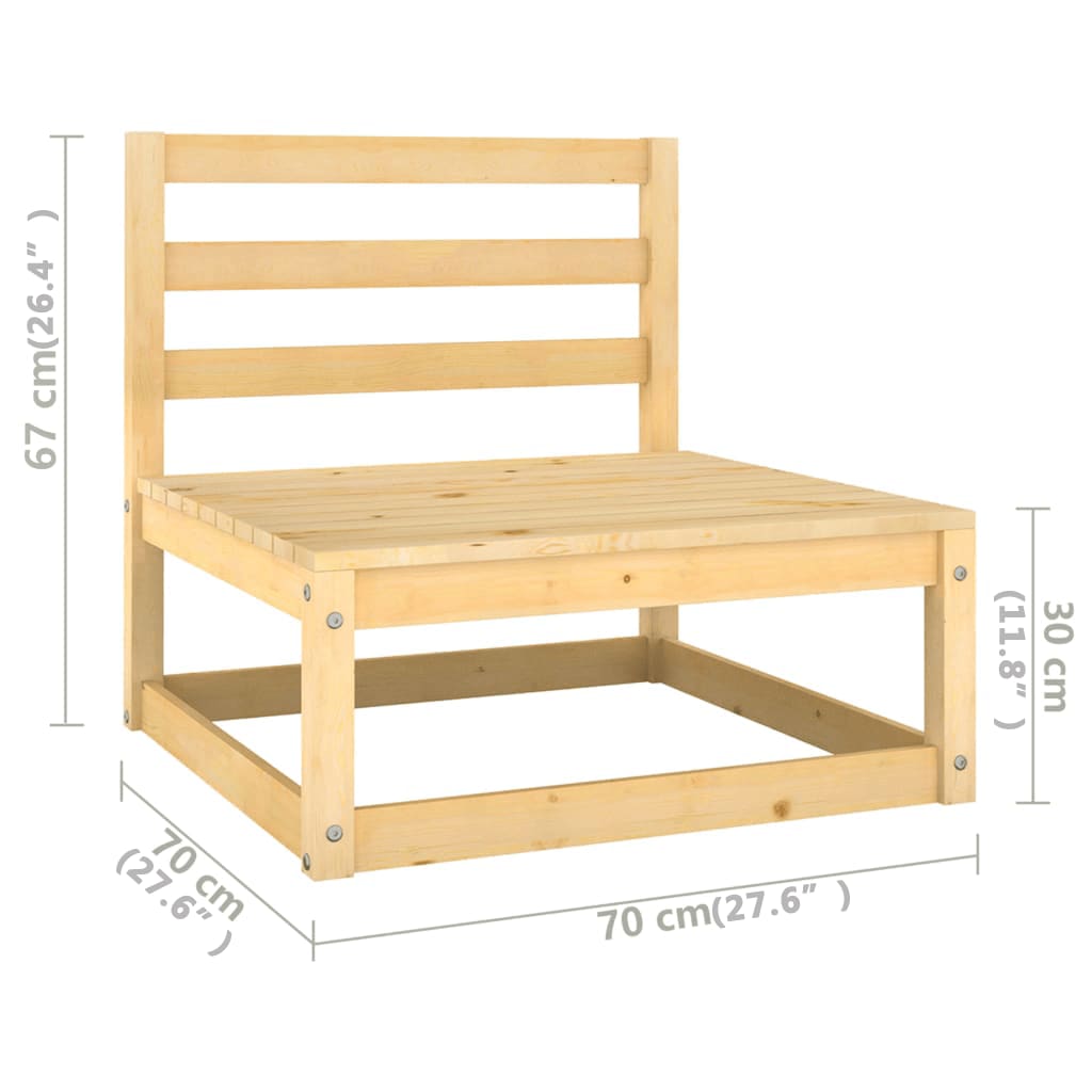 6-Tlg. Garten-Lounge-Set Mit Kissen Massivholz Kiefer