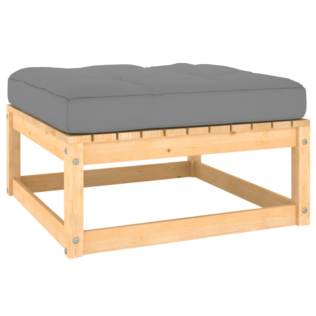 6-Tlg. Garten-Lounge-Set Mit Kissen Massivholz Kiefer