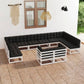 12-Tlg. Garten-Lounge-Set Massivholz Kiefer
