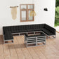 12-Tlg. Garten-Lounge-Set Massivholz Kiefer