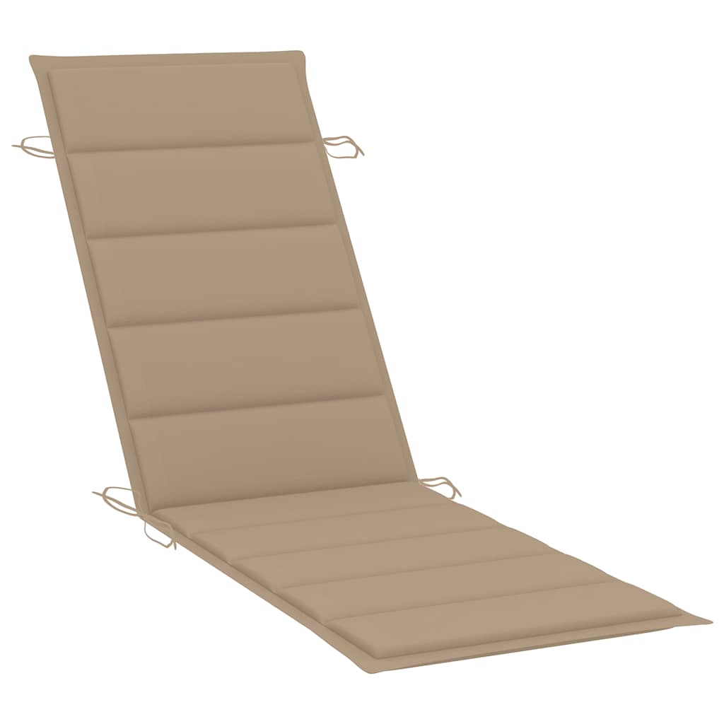 Sonnenliegen 2 Stk. Mit Tisch Und Auflagen Massivholz Akazie