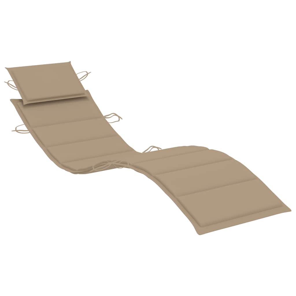 Sonnenliegen 2 Stk. Mit Tisch Und Auflagen Massivholz Akazie