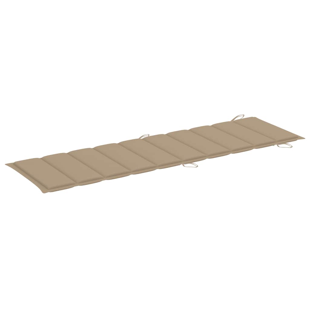 Sonnenliegen 2 Stk. Mit Tisch Und Auflagen Massivholz Akazie