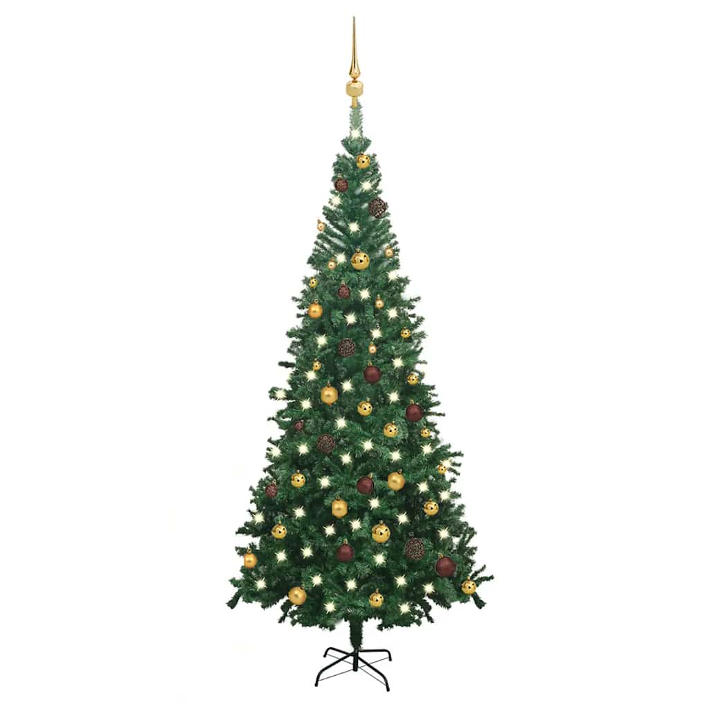 Künstlicher Weihnachtsbaum Beleuchtung Kugeln 150Cm 380 Zweige Grün