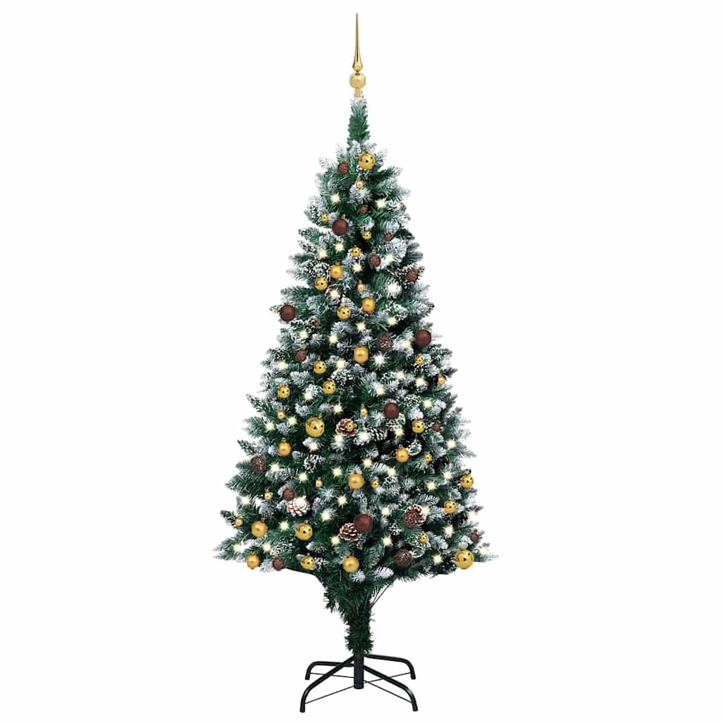 Künstlicher Weihnachtsbaum Mit 300 Leds Mit Ständer Grün 210 Cm