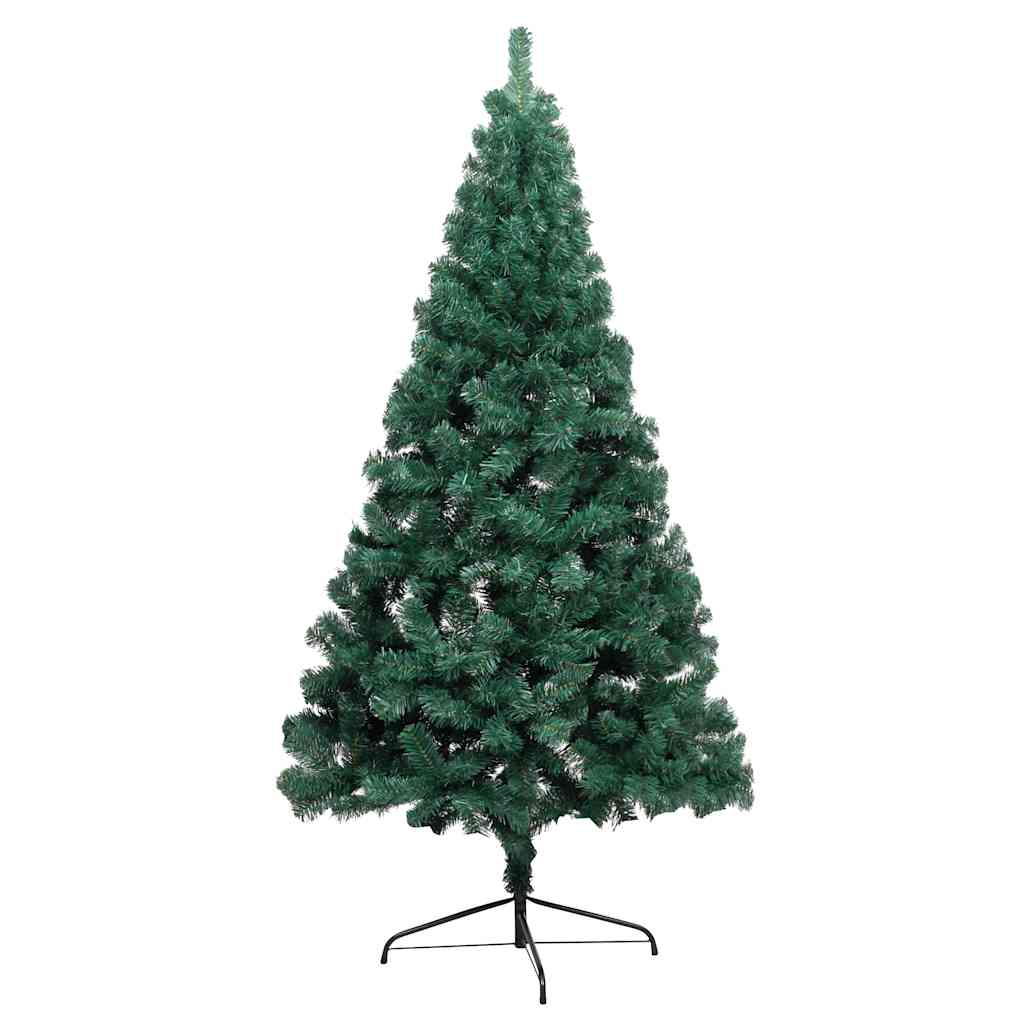 Künstlicher Halb-Weihnachtsbaum Beleuchtung Kugeln Grün