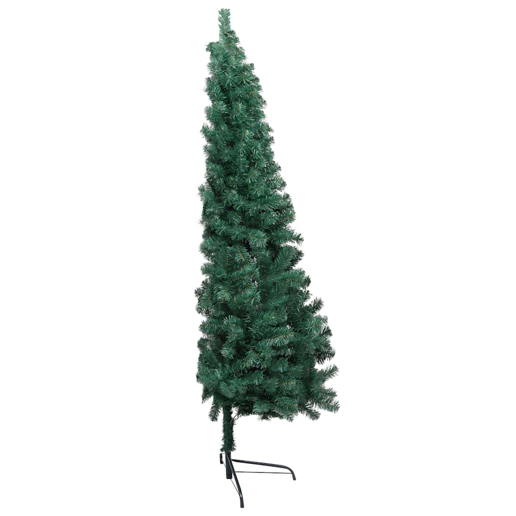 Künstlicher Halb-Weihnachtsbaum Beleuchtung Kugeln Grün