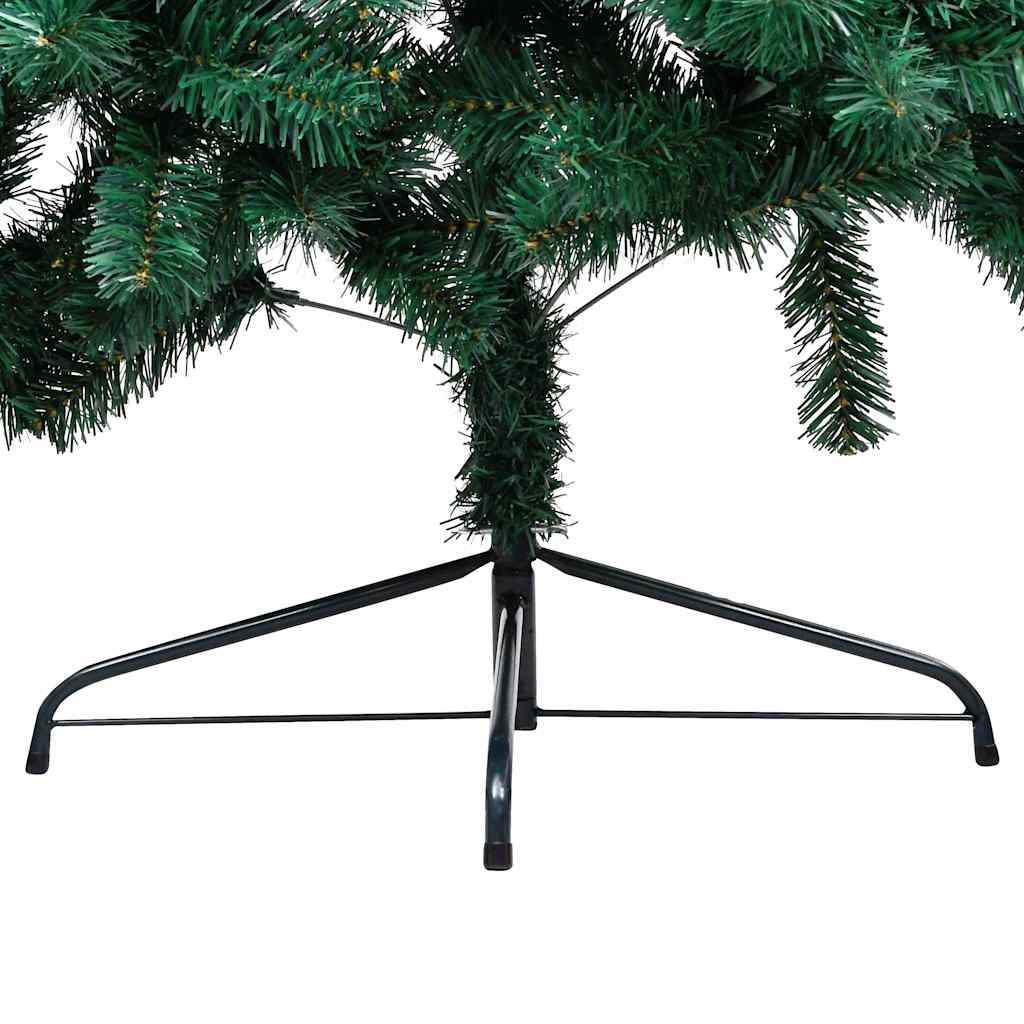 Künstlicher Halb-Weihnachtsbaum Beleuchtung Kugeln Grün