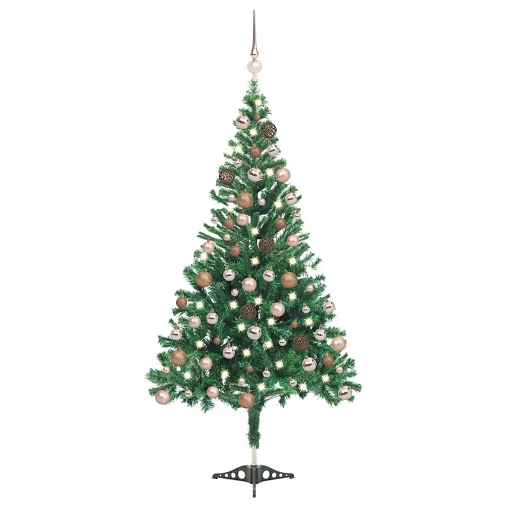 Künstlicher Weihnachtsbaum Beleuchtung Kugeln 150Cm 380 Zweige Grün