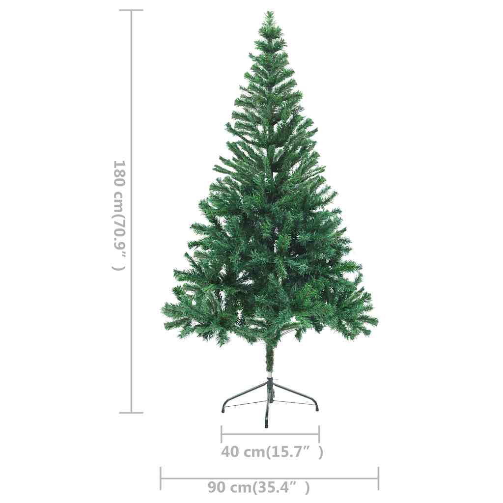 Künstlicher Weihnachtsbaum Beleuchtung Kugeln 180Cm 564 Zweige Grün Und Rose