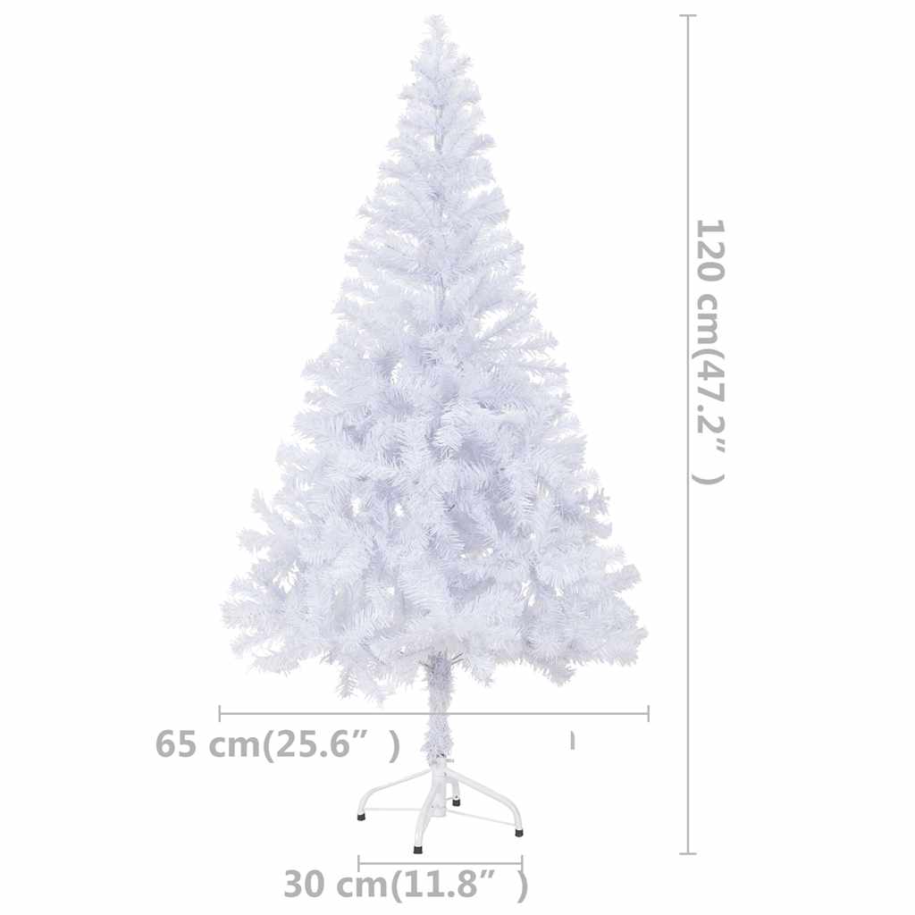 Künstlicher Weihnachtsbaum Beleuchtung Kugeln 120Cm 230 Zweige Weiß Und Rose